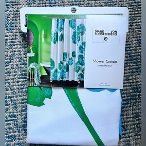 DVF for Target Geranium Shower Curtain NWT